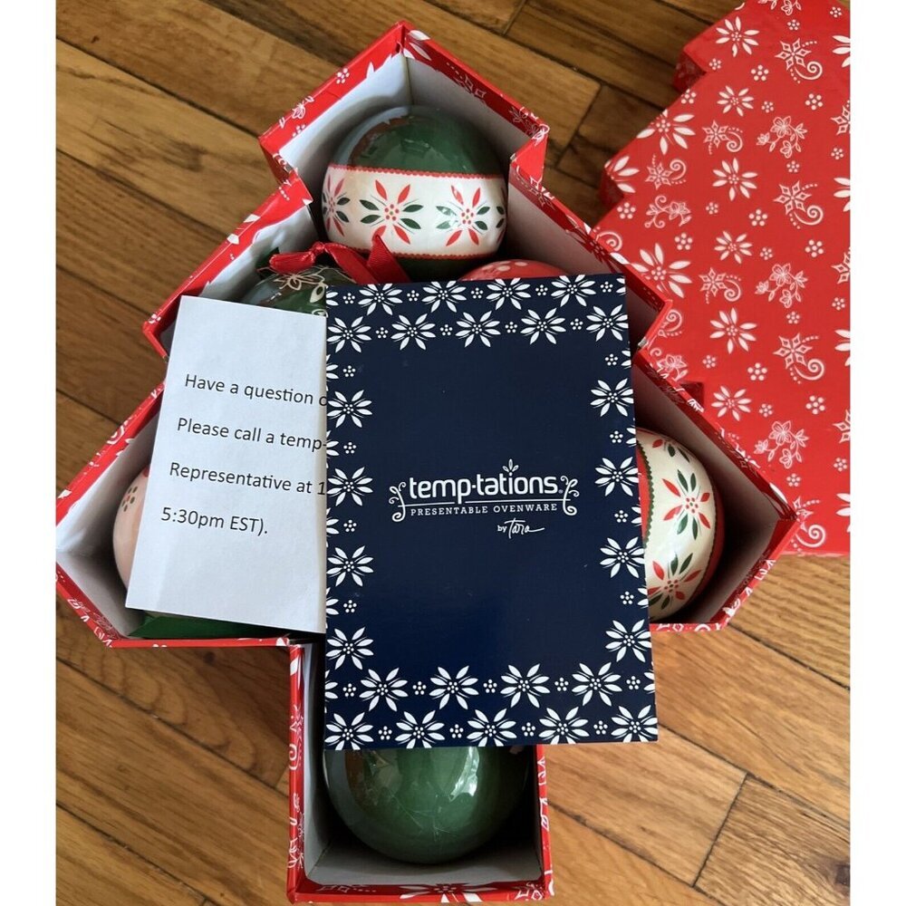 2015 Temptations By Tara Christmas 14 Ornaments In Tree Box Beautiful  NOS  HTF